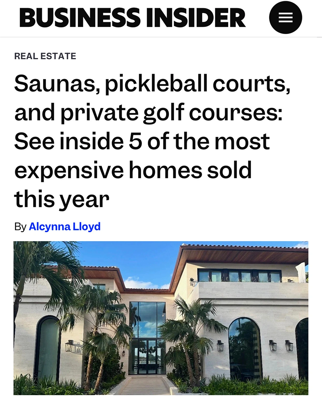 Saunas, pickleball courts, and private golf courses: See inside 5 of the most expensive homes sold this year